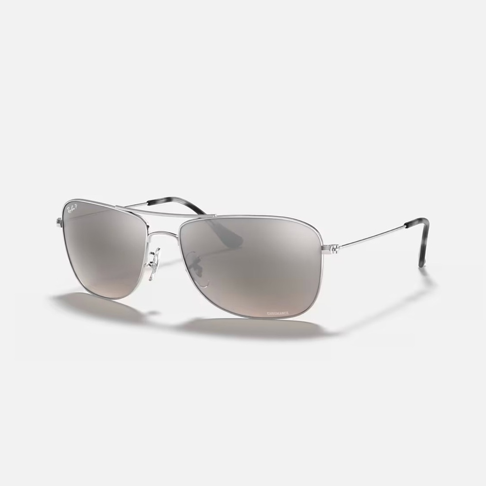 Ray Ban RB3543 CHROMANCE Silver sun glasses